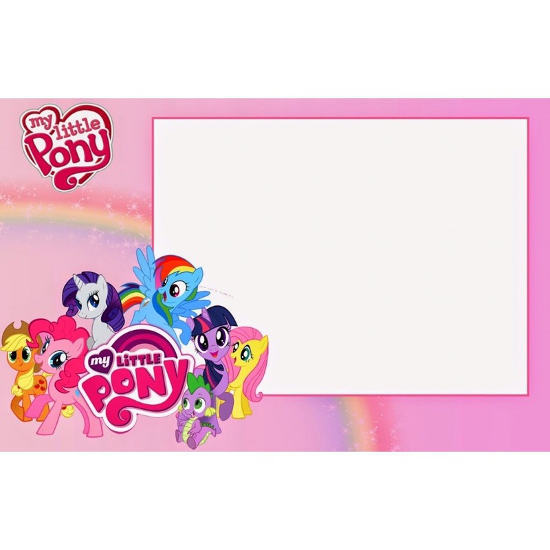 backdrop banner ulang tahun unicorn baby shark dory nemo little pony