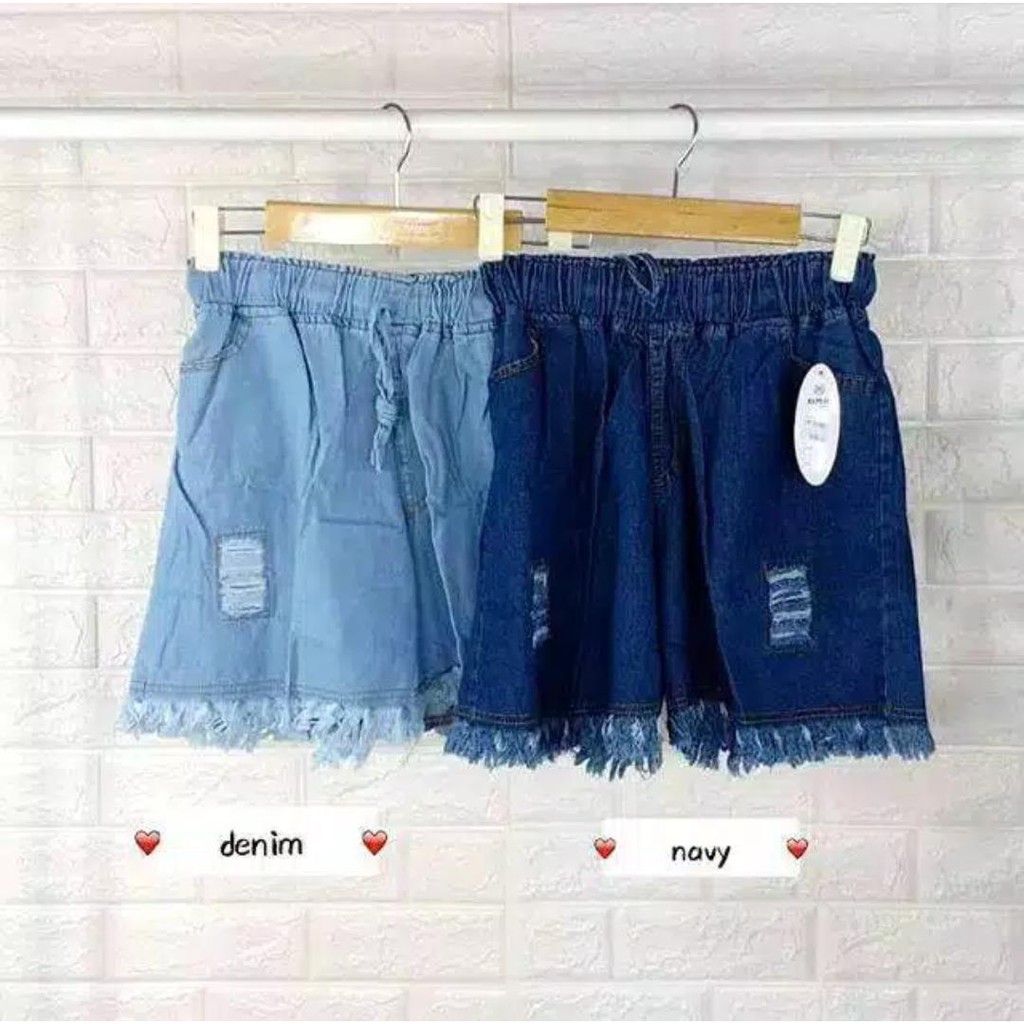 Celana Hotpants SOBEK LIPAT / CLEAN jumbo dan standart Hp Jeans Sobek Celana HotPant Jeans Sobek rawis dan Polos