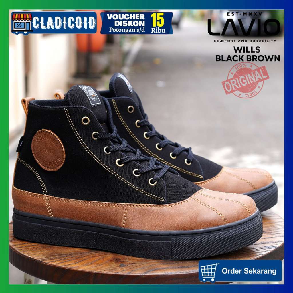 Sepatu Sneakers Pria Original Lavio Wills Sneaker Nongkrong Sekolah Kuliah Jalan Santai Outdoor