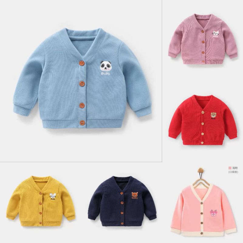 [free kancing cadangan] Cardigan / jaket bayi &amp; anak 6bulan 1 2 3 4 5 tahun import knit