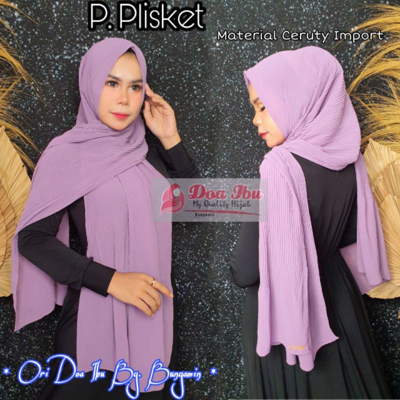PASHMINA PLISKET LIDI ORIGINAL DOA IBU/PASHMINA PLISKET CERUTY/ORIGINAL DOA IBU