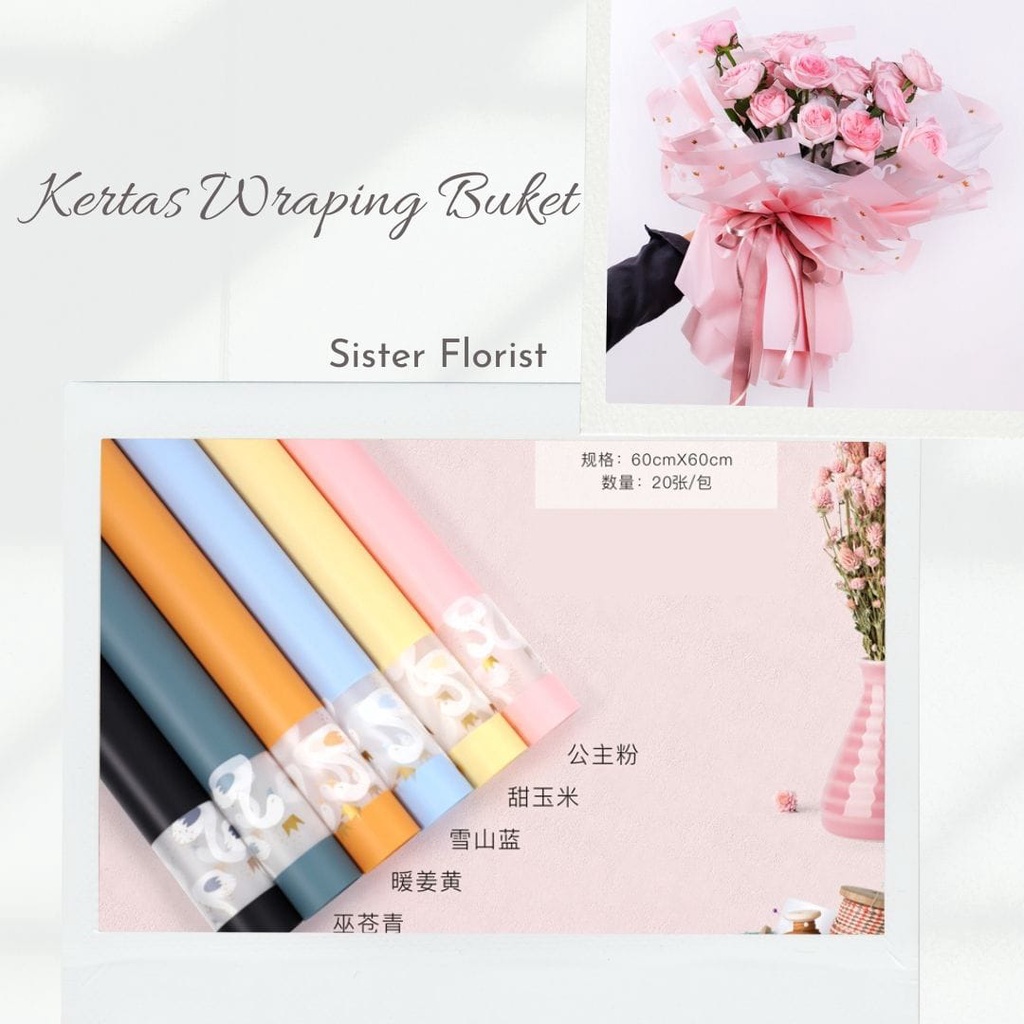 

SF011 Flower Wrapping / Kertas Bunga / Flower Paper Cellophane Flamingo / Kertas Matte Flower Wrapping