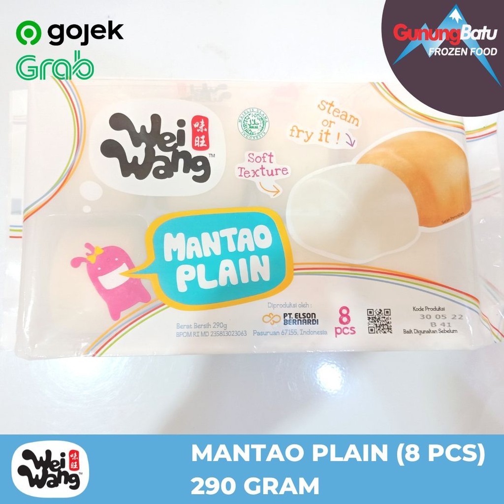 

WEIWANG MANTAU PLAIN ISI 8 PCS 290 GRAM (ROTI KUKUS TANPA ISI)