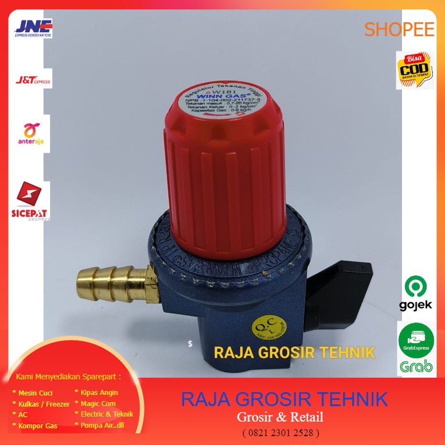 WINN GAS Regulator Tekanan Tinggi METER - Kompor Mawar Semawar Jos