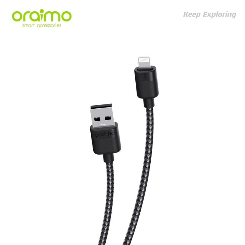 Oraimo OCD-L32 Duraline 3 Kabel Data Iphone Lightning Cable 2A Fast &amp; Durable - Garansi 1 Tahun