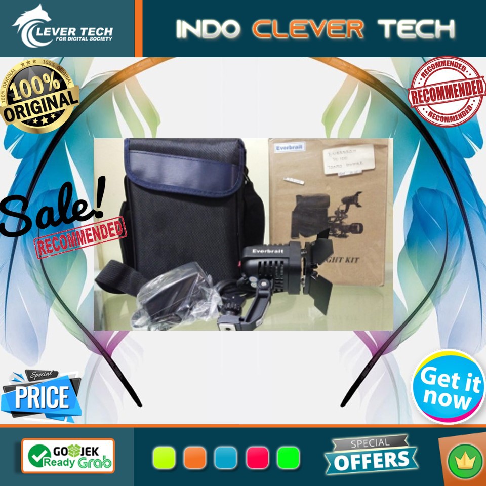 Everbrait DC100 Video Light Kit Tanpa Drimmer