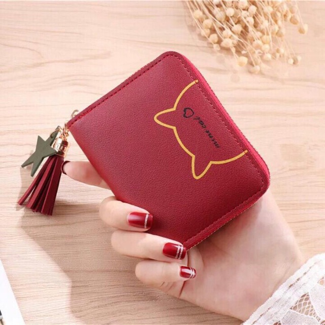 DOMPET KOREA DOMPET MINI CAT GRACE DOMPET KARTU DOMPET KOIN