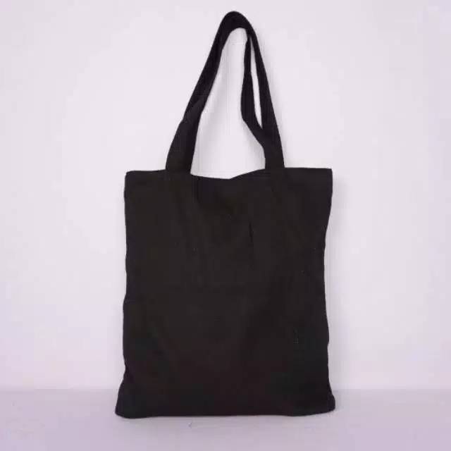 Tote Bag Canvas Polos, Tote bag polos hitam, Navy, Army khaki