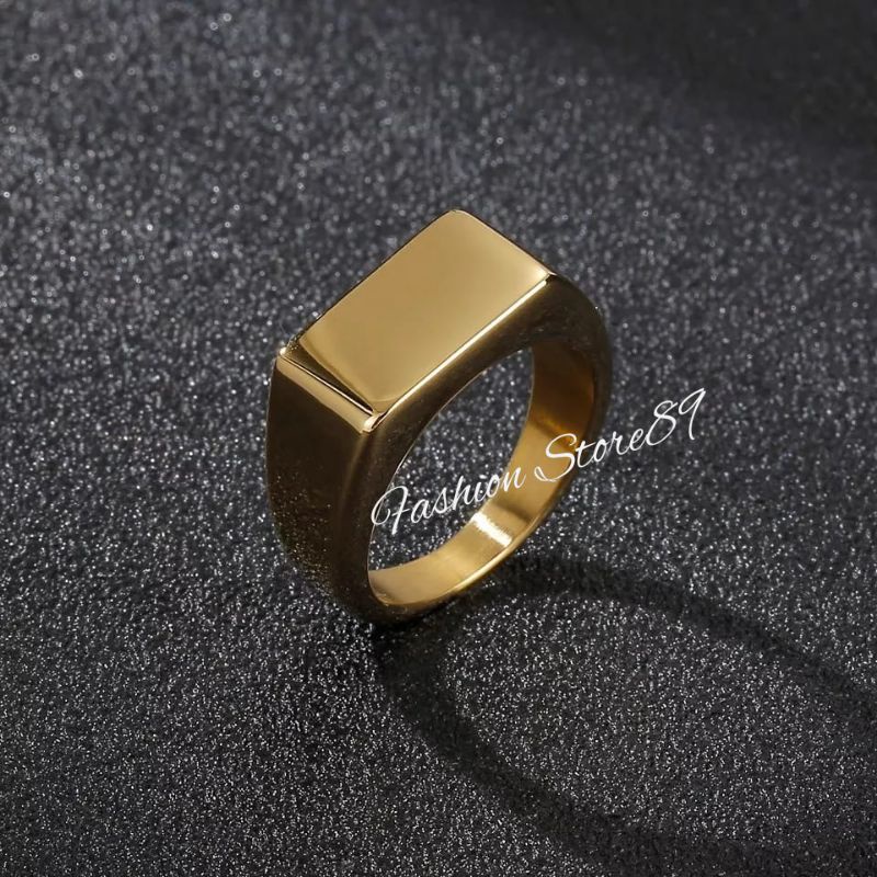 Cincin Pria Titanium Model Kotak Perhiasan Antikarat Fashion Pria Bestseller