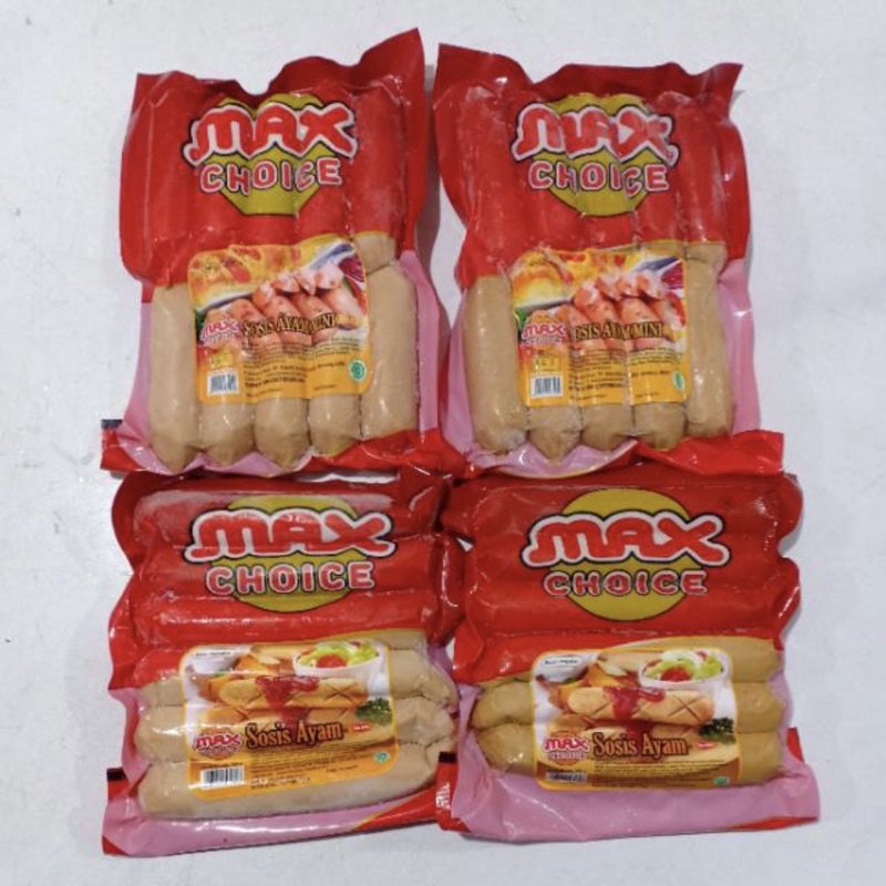 

MAX CHOICE Sosis Bakar Ayam 500gr Jumbo isi 6 / Mini isi 10