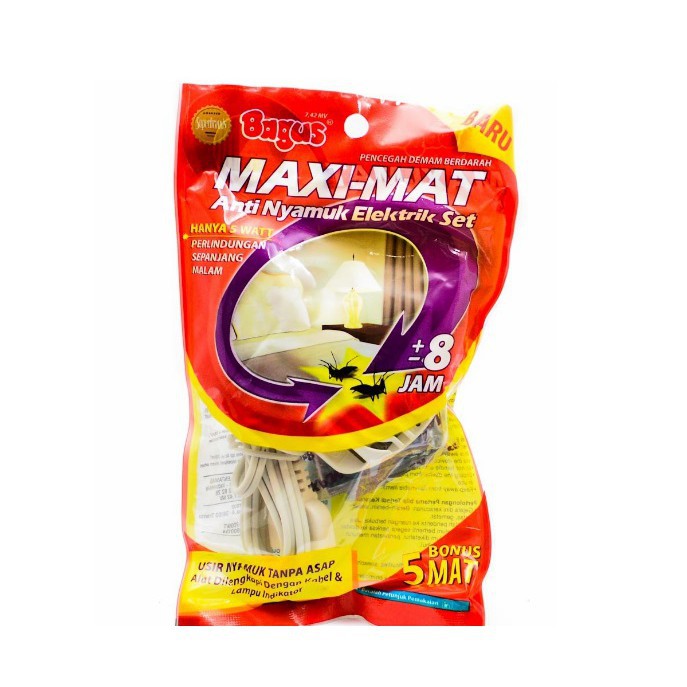 Anti Nyamuk Elektrik Set | Bagus Maxi Mat Anti Nyamuk Elektrik Set