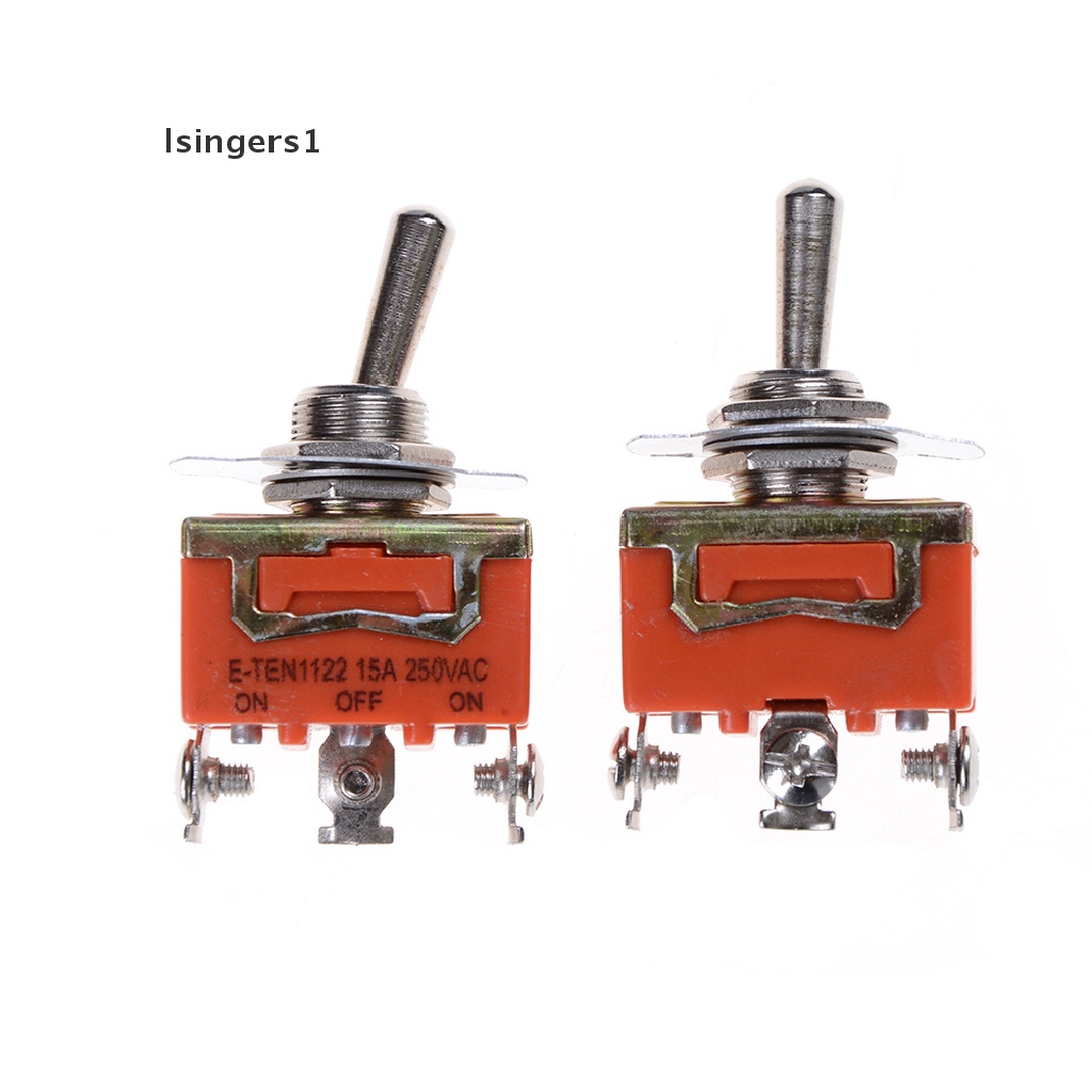 (lsingers1) Saklar Toggle Switch ON-OFF 3 Terminal SPDT 250V 15A Warna Oranye