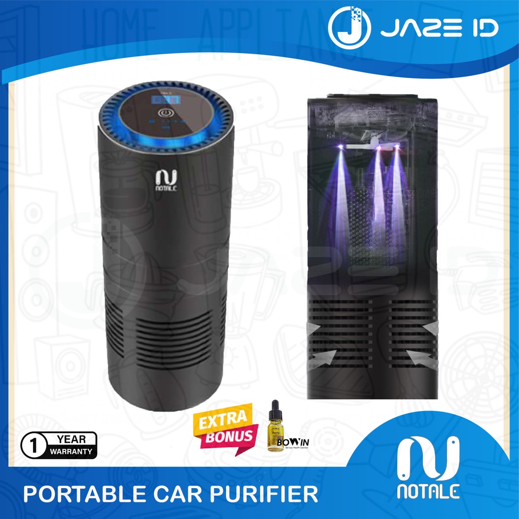 Notale Portable Car Air Purifier UVC Plasma HEPA 13 Mobil Penjernih Udara