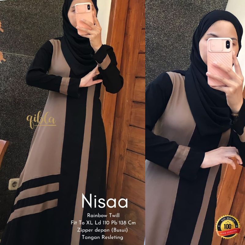Gamis Wanita - Abaya - Fit to XL - Nisaa Gamis by Qibla