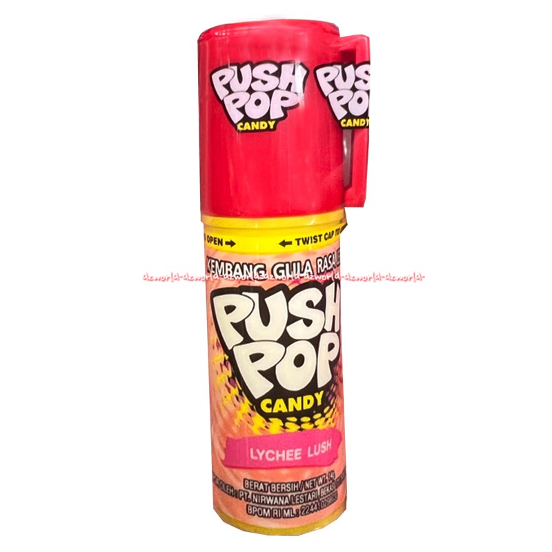 Push Pop Candy Kembang Gula Model Lipstik 14gr Pushpop Candi Lychee Lush Berryblast Orange Strawberry Flavour Permen Lipstik Rasa Buah Pus Up