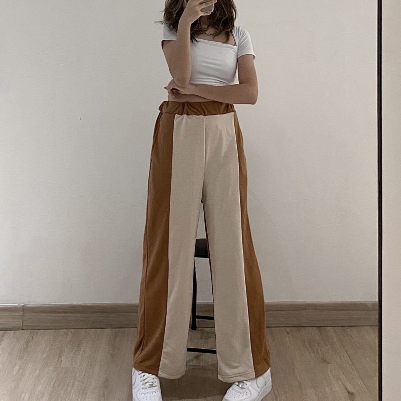 Wide Leg Jogger / Sweatpants Kulot two tones