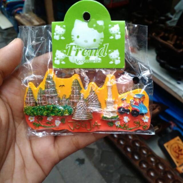 GROSIR! Magnet Kulkas Candi Prambanan Borobudur dan Jogja Bahan Mika/ Souvenir Cantik khas Jogja