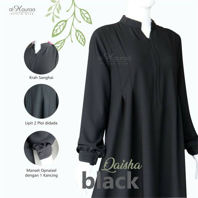 GAMIS QAISHA BLACK AL HAURAA