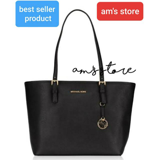 MK Jet Set Travel Medium Carryall BLACK