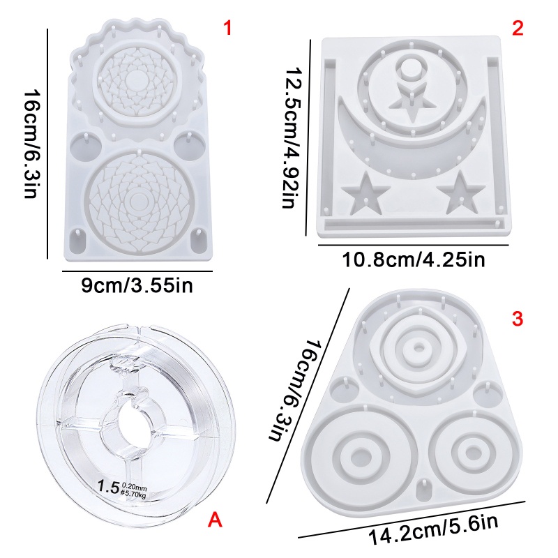 Siy Cetakan Lonceng Angin Bahan Silikon Resin Epoksi DIY