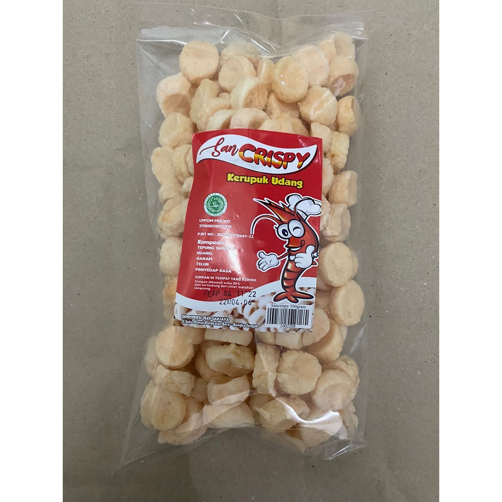 

Kerupuk Udang San Crispy Sanjaya 100 Gram - Makanan Khas Bangka