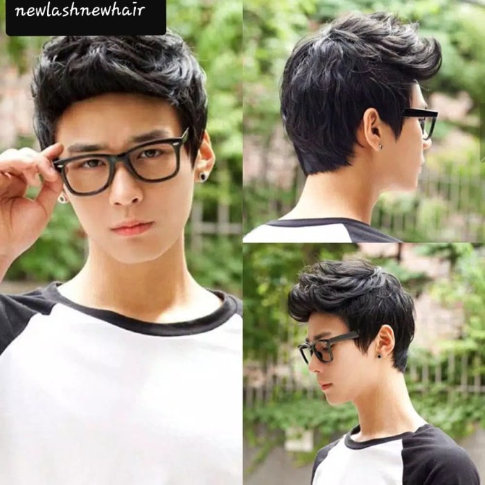 WIG COWO WIG COWOK WIG PRIA WIG PRIA KOREA WIG COWO KOREA - Hitam