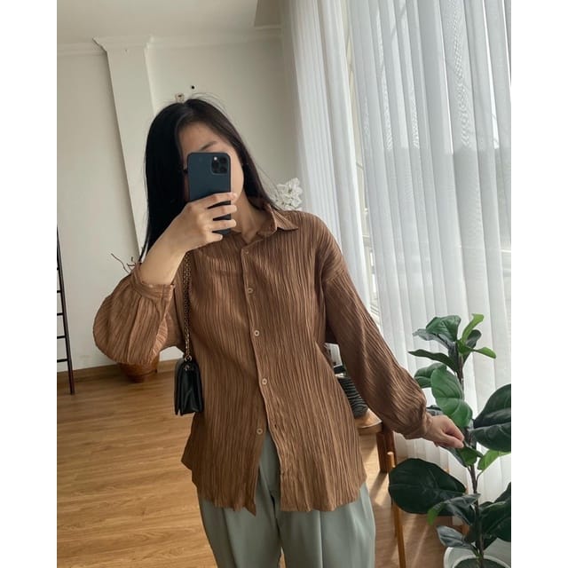 BEFAST - ZEC OOTD Kemeja WENDY / Harri LADY CRUSH Oversize Shirt / Kemeja Oversize Jumbo / Oversize Kekinian Remaja Wanita / Fashion Wanita Kerja / Kem Polos Casual / Terlaris / Trendy