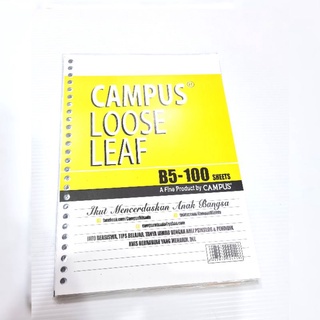 

Kertas Loose Leaf CAMPUS B5 100 Lembar