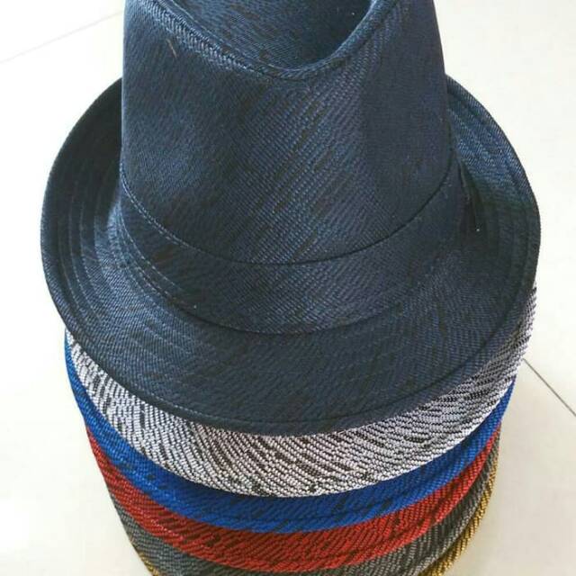 Topi Pedora motip cowo/cewe Pedora warna