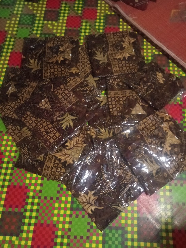 Kemeja Batik Lengan Panjang Batik  Danabrata Pria Motif Songket Hijau Kode 031 M L Xl Xxl Regular