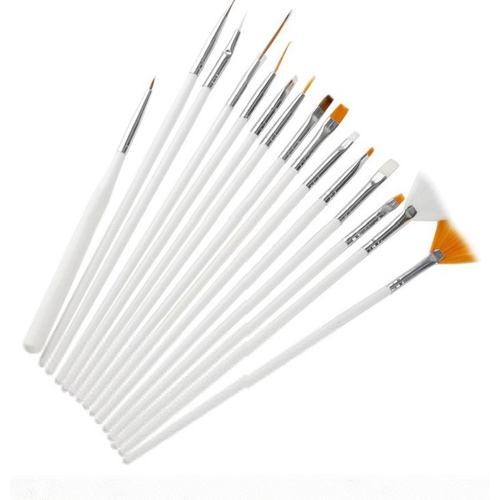 Brush nailart 15 pcs kuas nail art / 15in1 liner brush kuas kutek gel art