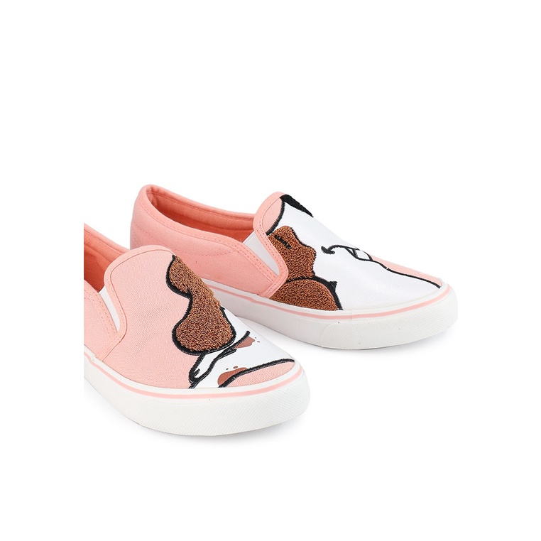 SEPATU SLIP ON WANITA HUSH PUPPIES ORIGINAL CASUAL BRANDED PINK HW17