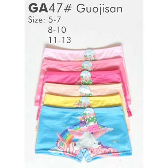 6 pcs Celana dalam boxer anak perempuan