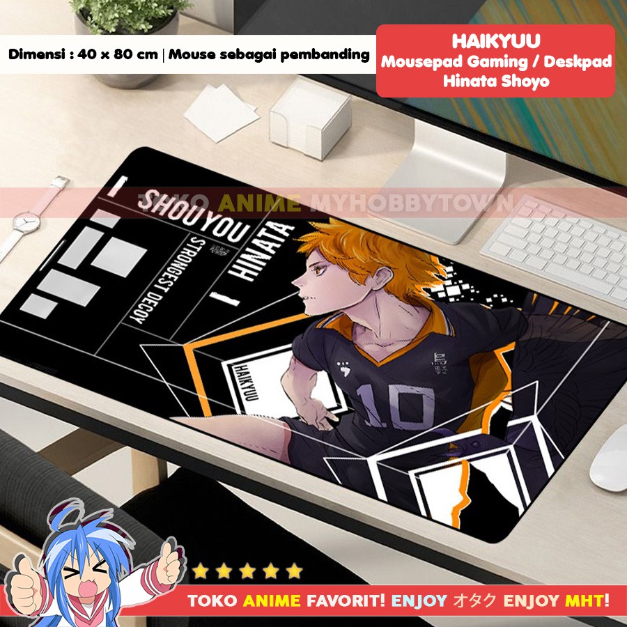 Mousepad Anime Gaming Deskpad Anime Haikyuu Hinata Shoyo Karasuno