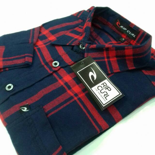 kemeja flanel ripcurl (navy)