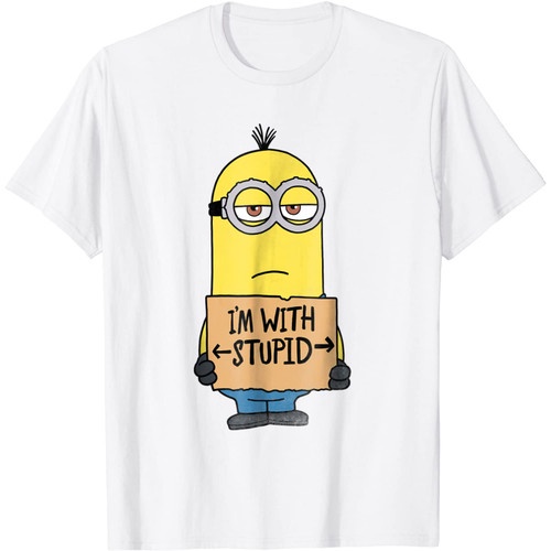 KAOS MINIONS I WITH STUPID - BAJU MINION - I WITH STUPID