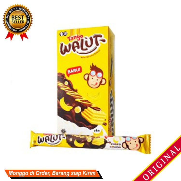 

Jajanan Snack camilan keluarga pengganjal lapar Sajian bekal menyenangkan Wafer Tango WALUT 18g