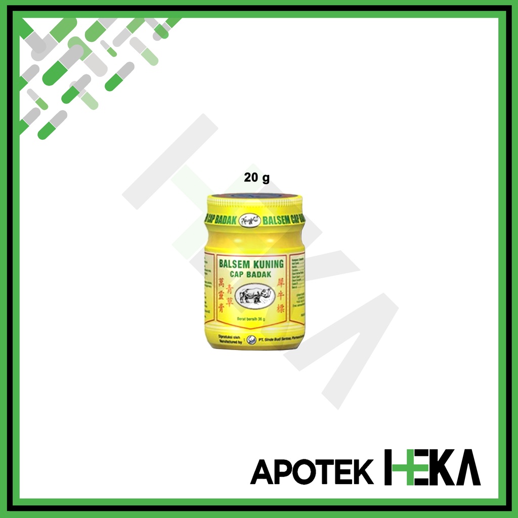 Balsem Kuning Cap Badak Botol Kaca 20 g / 36 g (SEMARANG)