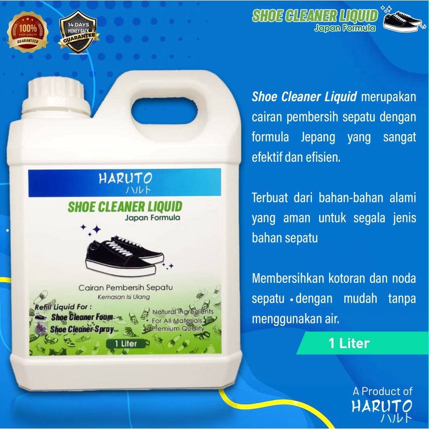 Shoe cleaner 1 Liter by Haruto cairan pembersih sepatu kemasan 1 liter