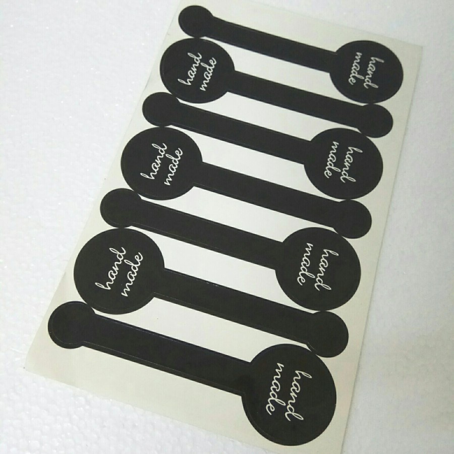 

Sticker Long Hand Made Black 7's