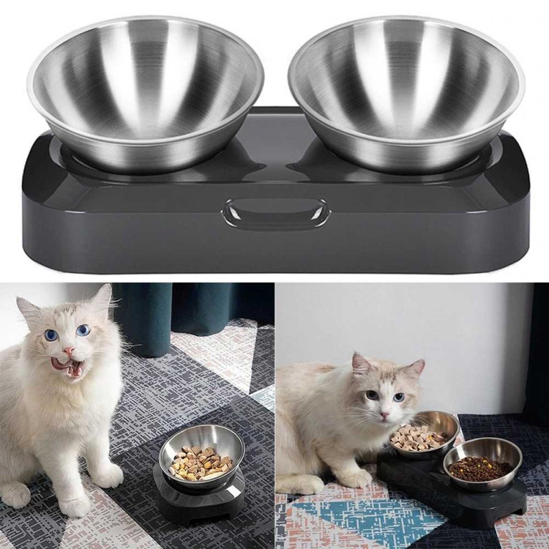 Mangkok Bawl Tempat Makan Hewan Peliharaan Kucing Anjing Adjustable