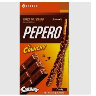 

lotte pepero chunchy & snowy almond 39 gr