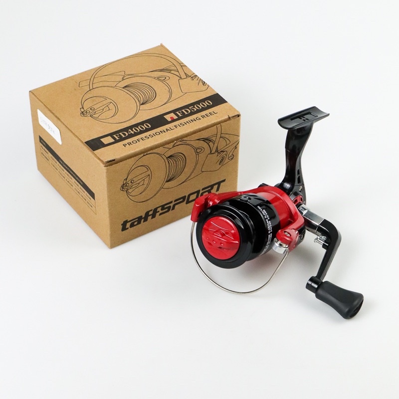 TaffSPORT FD5000 Reel Pancing Spinning 8 Ball Bearing Gear Ratio 5.2:1 - Red/Black