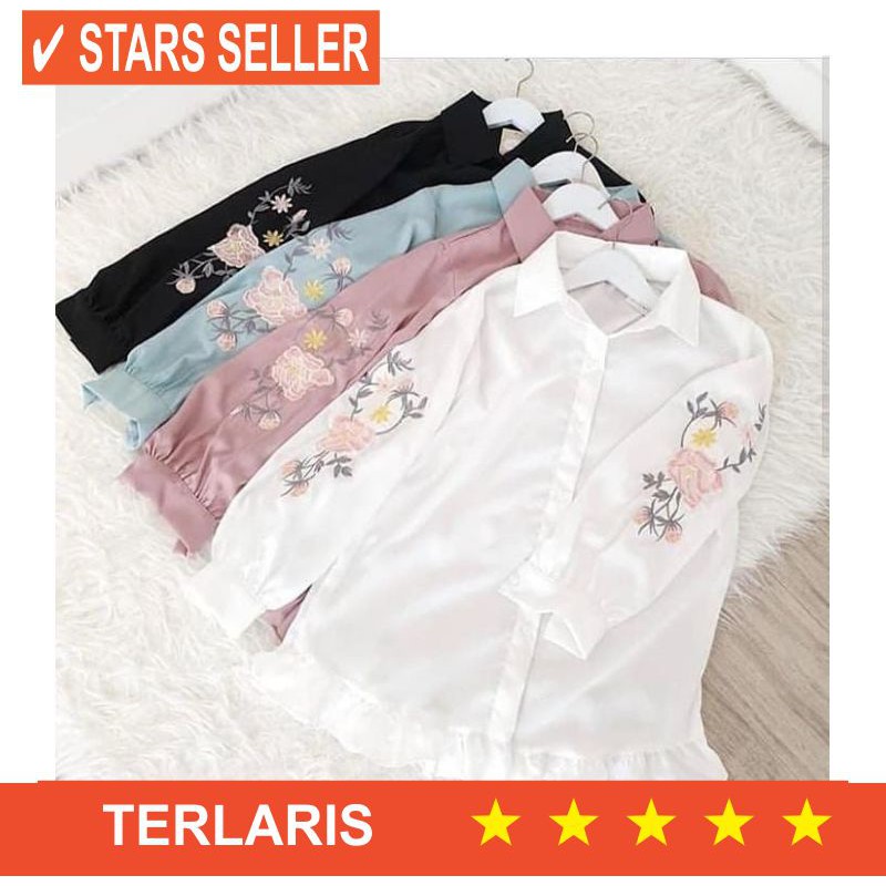 VANILA HIJAB MURAH BARU DRESS JUMBO BESAR LD 110 XL XXL XXXL / Flori shirt