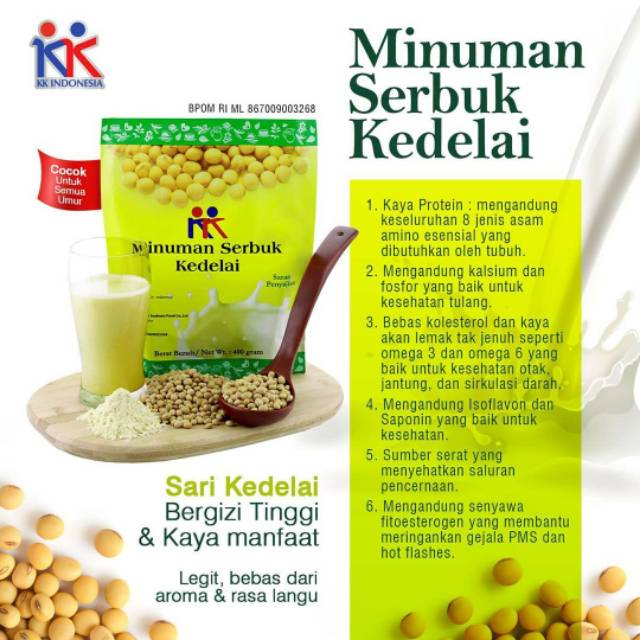 

Paket 3 pack minuman serbuk kedelai