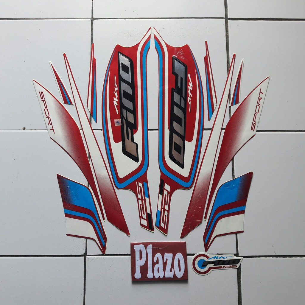 Striping Motor Fino Sport 125 2017 Merah