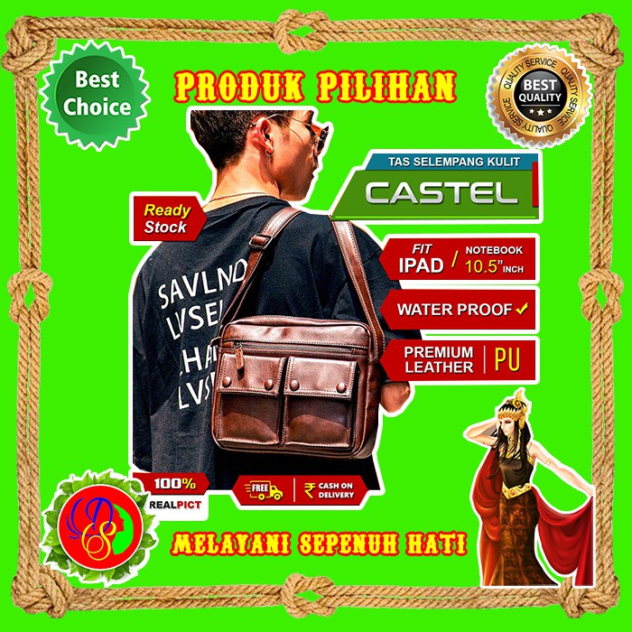 Tas Selempang Kulit Pria / Tas Kulit Pria / Tas Kerja  / Tas Kuliah Kualitas Tinggi