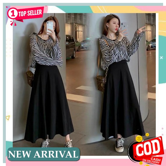 Rok Wanita Cod Promo Remaja Guru Jumbo Premium M7B3 Bunga Ootd Kantor Sepan Pesta Import Olahraga Po