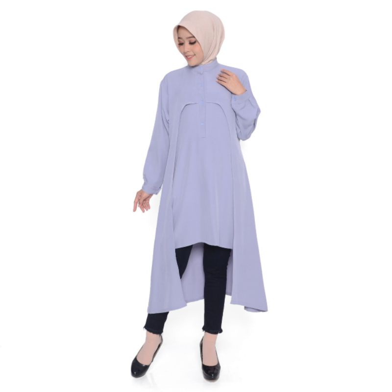 TUNIK/ATASAN WANITA BAJU LONG TUNIK KEKINIAN BUSUI MUSLIM