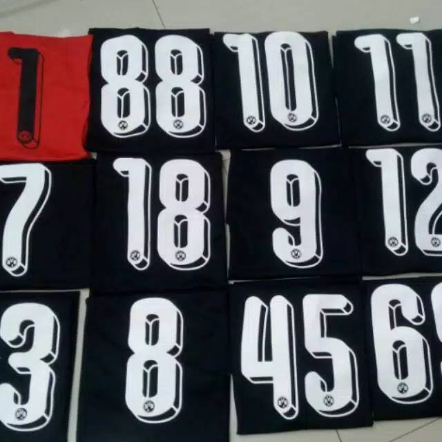 Sablon nomor punggung polyflek/polyflex